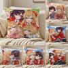 W-watashi No Oshi Wa Akuyaku Cushion Cover Silky Short Plush Sofa Pillow Cover Hidden Zipper Soft Dustproof Case for Home Decor