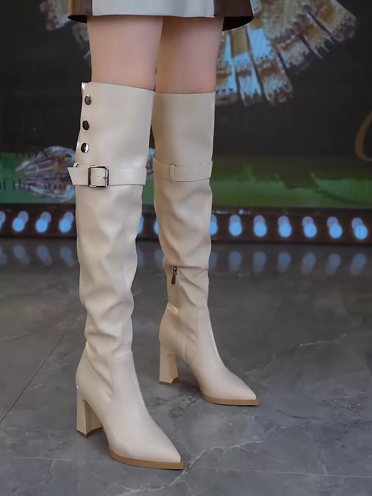 Fashion American Style Pointed Toe Plus Big Size Thigh High Boots for Women 2025 New Gothic Sale Cosplay Above Over The Knee Shoes Woman