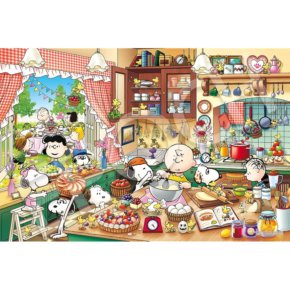 EPOCH Peanuts Snoopy Country Kitchen Jigsaw Puzzle 1000 Pieces 50x75cm with Glue and Spatula