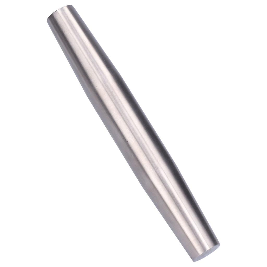 Stainless Steel Tapered Sanding Rolling Pin NoStick Flour Dumpling Dough Roller Baking Tool(23cm )
