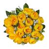 18Heads Mini Poeny Artificial Flower Multicolor Green Leaves Decorative Flower Scene Landscaping Photo Props