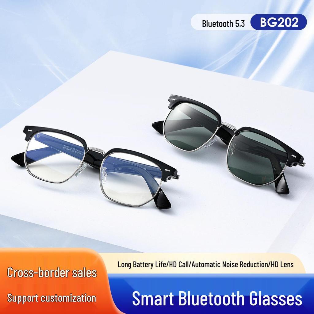 BG202 Smart Bluetooth Glasses: AI Translation In 100+ Languages, Removable Lenses, Music & Call Functions.