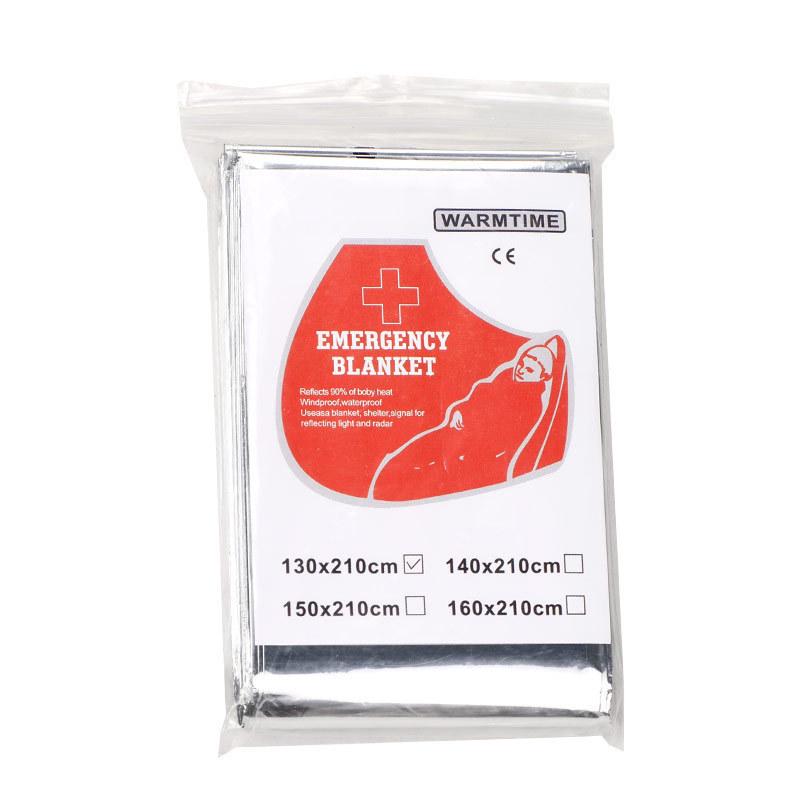 Double-Sided Silver Survival Blanket: Portable Outdoor Emergency Insulation for Camping