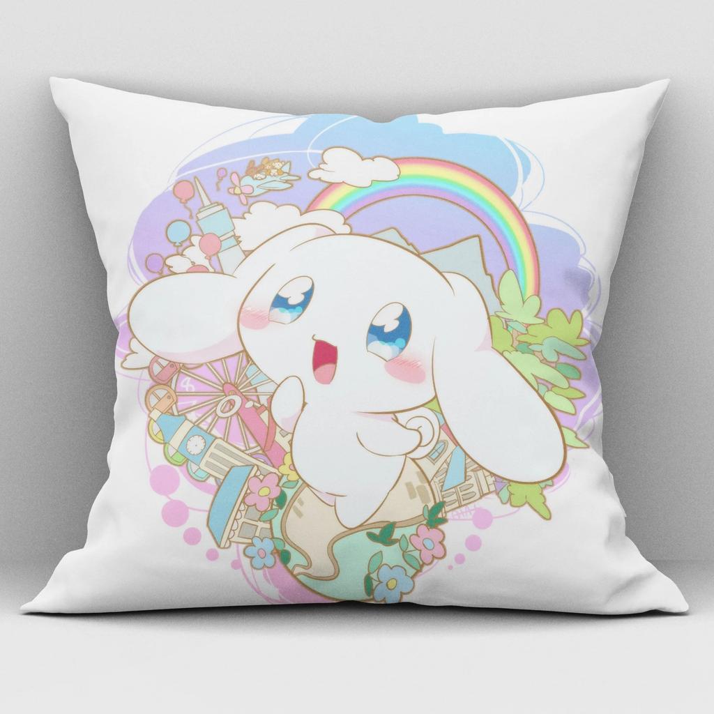 Sanrio Cinnamon Dog Big Eared Dog Pillow Cover Living Room Sofa Cushion Cover Kawaii Room Decoration Birthday Gift Gift