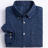 Man 100% Cotton Western Denim Pocket Shirt Long Sleeve Standard-fit Comfort Durability Soft Casual Washed Durability Work Shirts