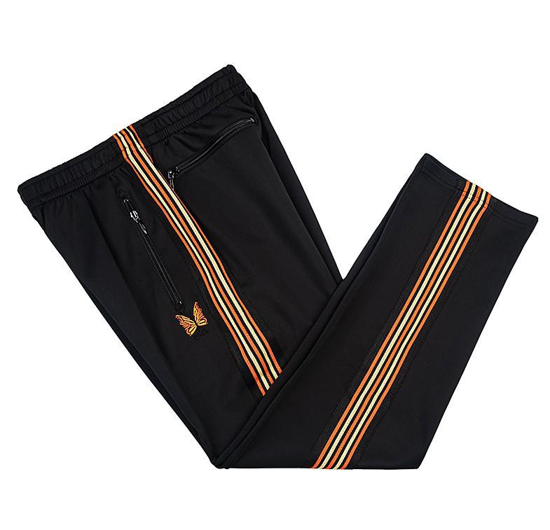 New High Street Fashion Loose Straight Butterfly Sports Pants - Unisex Black & White Striped Casual Trousers