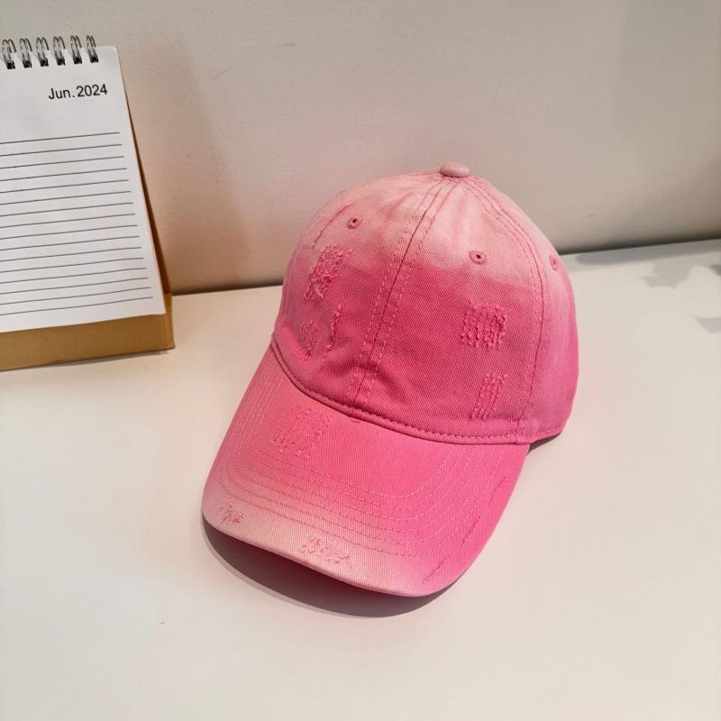 Spring and Summer Retro Trendy Brand Baseball Cap for Women Washing and Old Gradient Color Baseball Cap Korean Street Style Bent Brim Hat Men