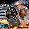 2026 Novo Smartwatch Militar com Bússola GPS Integrada 10ATM Impermeável Bateria de 650mAh Chamada BT Frequência Cardíaca Pressão Arterial Rastreador de Esportes Smartwatches