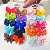 10Pcs/Set 1.9'' Solid Color Ribbon Kids Bows Hair Clips for Baby Girls Handmade Bowknot Hairpin MiNi Barrettes Hair Accessories