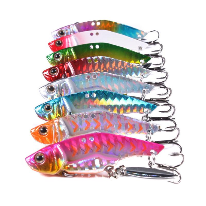 Freshwater Bass Lure BaitVIBRotating Sequin Blood Groove Hook5cm12g16g10No.12No.