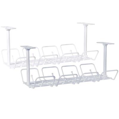 Bandeja de gestión de cables para escritorio, soporte para colgar enchufes debajo de la mesa, cesta de alambre, bandeja de gestión de cables para estantes, oficinas, salas de estar, cables de alambre