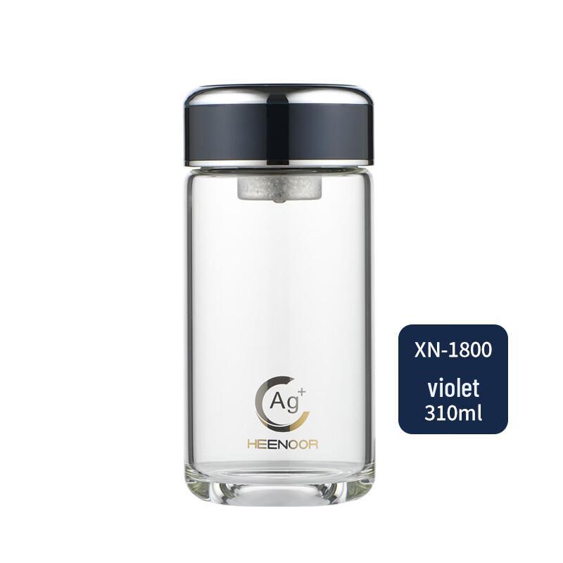 Heenoor Silver Ion Antibacterial Double-Layer Glass Cup