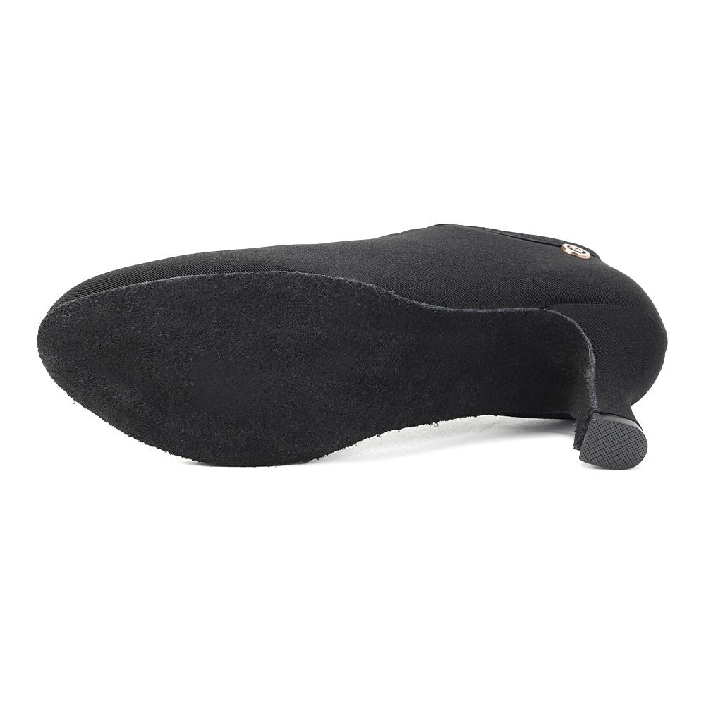 Frauen Schwarz Oxford Tuch Moderne Dballroom Tanzschuhe Lehrer Schuhe Dünne Ferse 7CM
