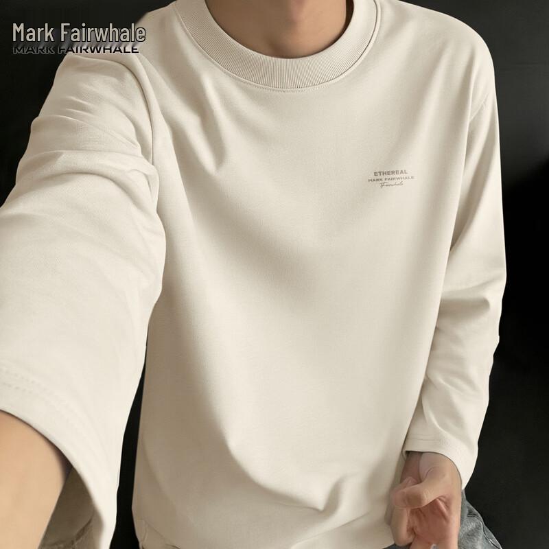 Mark Fairwhale Men's Pure Cotton Long Sleeve Crew Neck T-Shirt