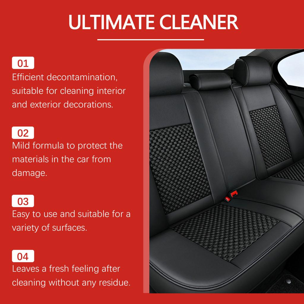 Homonth Nettoyant pour taches intérieures de voiture 120 ml Nettoyant multifonctionnel pour cuir et tableau de bord