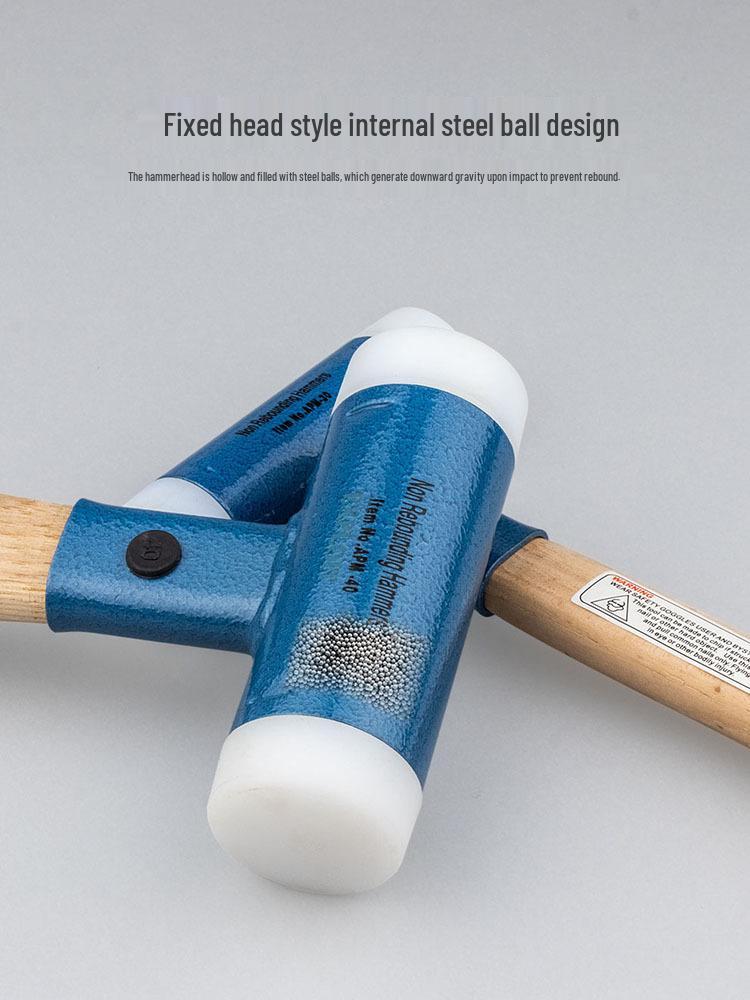 Non-Rebound Large Rubber Mallet - Small Nylon Hammer for Doors & Windows Installation