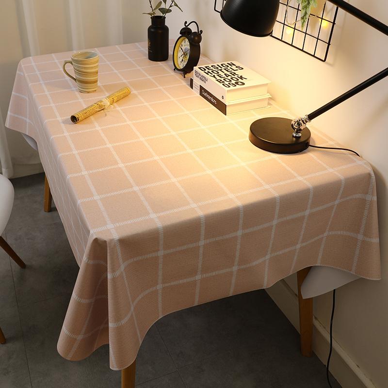 Tablecloth Waterproof and Oil-proof Wash-free Desk Rectangular Dining Table Tablecloth Coffee Table PVC Table Mat