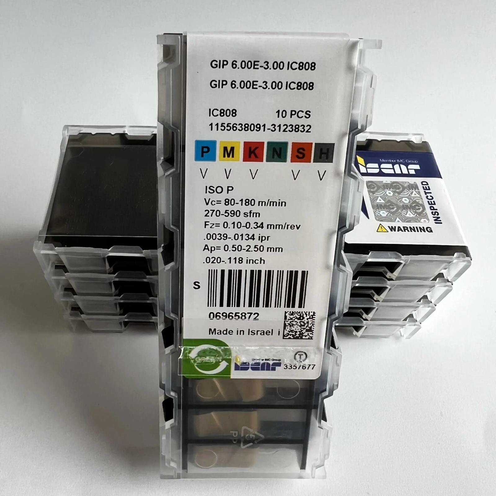 

ISCAR / GIP6.00E-3.00 IC808 Industrial indexable carbide inserts 10 Pcs