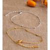 Yhpup Thin Stainless Steel Cubic Zirconia Chain Bracelet Bangle for Women Summer Delicate Aesthetic Chic Wrist Jewelry Recommend