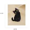 Cartoon Schwarze Katze Abzeichen Aufnäher Für Kleidung Logo Zubehör Dekorative Aufnäher Aufkleber DIY Gestickte Applikationen Zum Aufnähen
