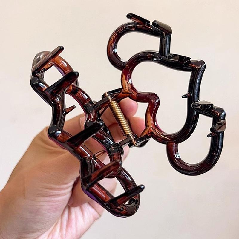 Pinces à cheveux cœur couleur contrastée pour femmes Pince à cheveux Pinces à cheveux Barrettes Filles Accessoires pour cheveux Coiffure Cadeaux