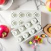 8/15-Kammer Puddingform Hitzebeständige Backform Tragbare Apfel-Silikonform Schokolade
