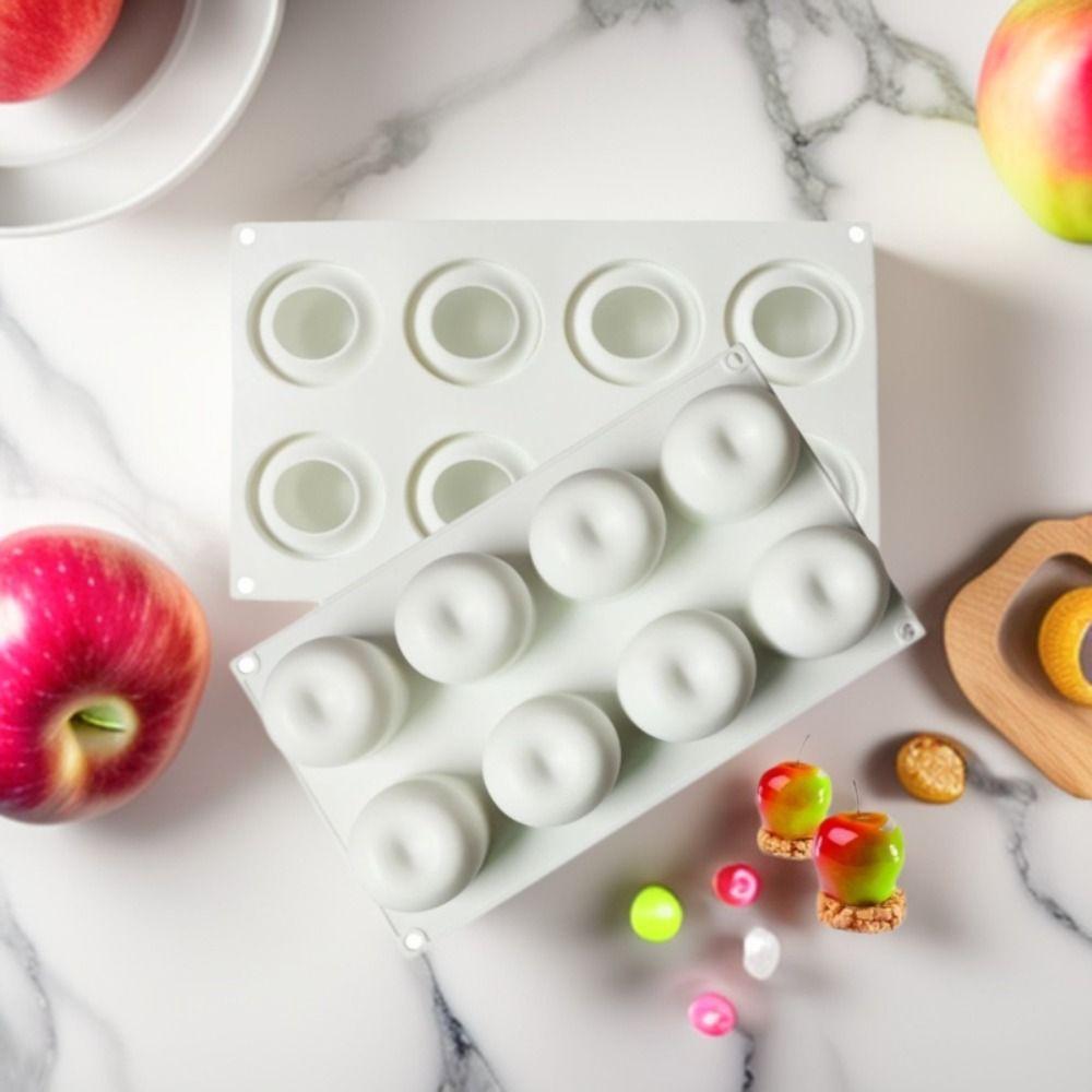 8/15-Kammer Puddingform Hitzebeständige Backform Tragbare Apfel-Silikonform Schokolade