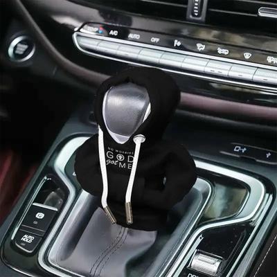 Gear Shift Cover Elastic Soft Dust Proof Cute Decor Mini Hoodie Gear Shift Cover for Women Men Driver Adults Halloween Vehicle