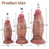 Thick Realistic Dildo,Giant Dual Density Silicone Penis with Strong Suction Cup,Soft Light Beige Design for G-Spot&Anal Stimulation,Adult Toy