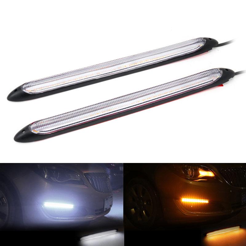 SEAMETAL LED Car Daytime Running Light DRL Daylight Lamp Turn Signal Lights