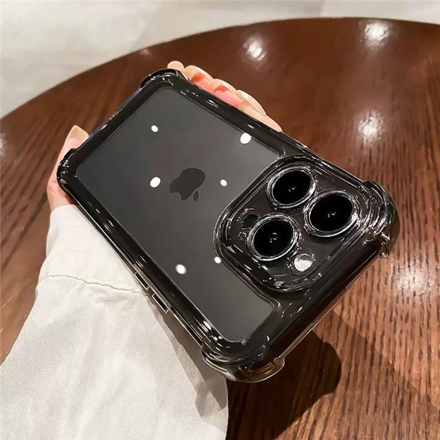 For iPhone 15 Pro Max Luxury Transparent Protective Armor Silicone Phone Case For iPhone 11 12 13 Xs Xr 14 16 Plus Acrylic Cover