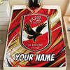 Custom Name Al Ahly SC Flannel Blanket, High quality Comfortable for All Seasons, Home Decor, Warmth and Comfort