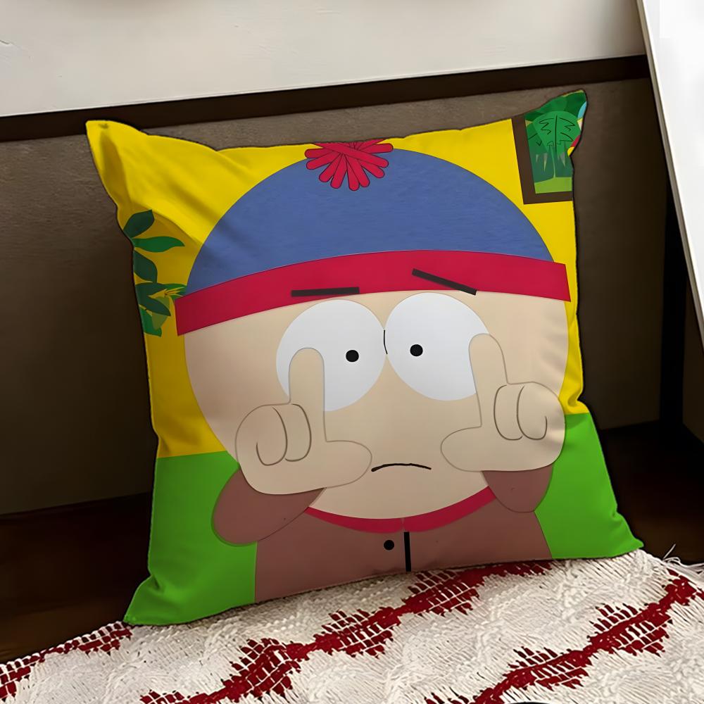 Cartoon Anime SSouth PPark Cushion Cover Reversible Soft Durable Pillow Cover Home Car MultiScene Use for Daily Comfort