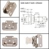 2 Pack Antique Steel Closing Cabinet Hinges 1/2Inch Overlays Half Hide Designs Portable for Kitchen Cabinet Door