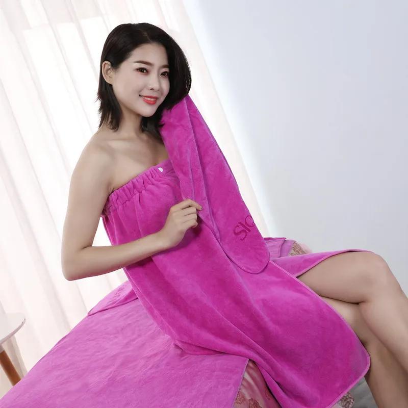Portable Fast Drying Bath Skirt Microfiber Beach Spa Bathrobes Boob Tube Top Sauna Clothes Bath Towel Absorbent