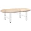 Vidaxl Coffee Table Legs, White, 2 Pcs, 60X(42-43) Cm, Steel
