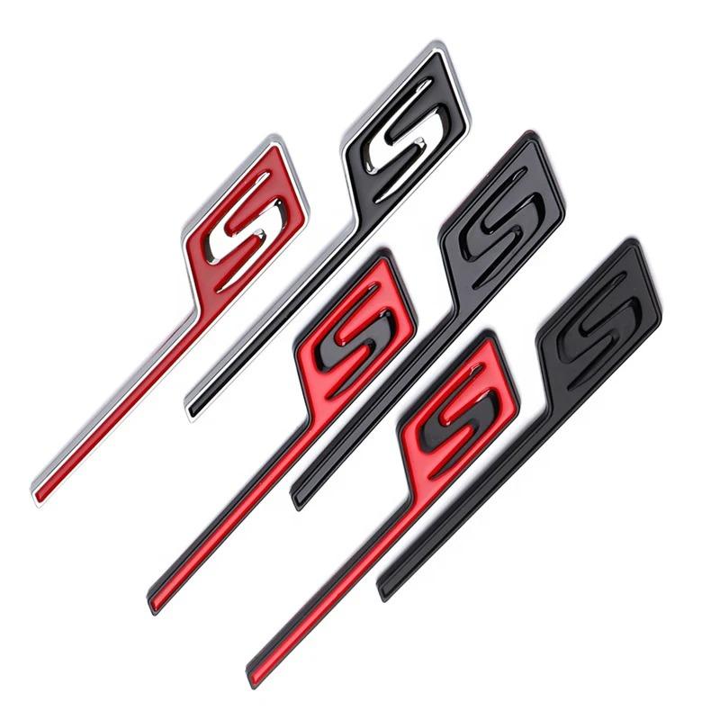3D ABS Car Rear Trunk Badge Sticker Emblem S Logo For Mercedes Benz AMG A45 W176 GTS GT43S GT63S CLA45S C117 C63s C43S W205 E63S