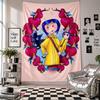 Wall TapestryCoraline Art Hanging Cloth Decorative Background Cover for Room Decoration