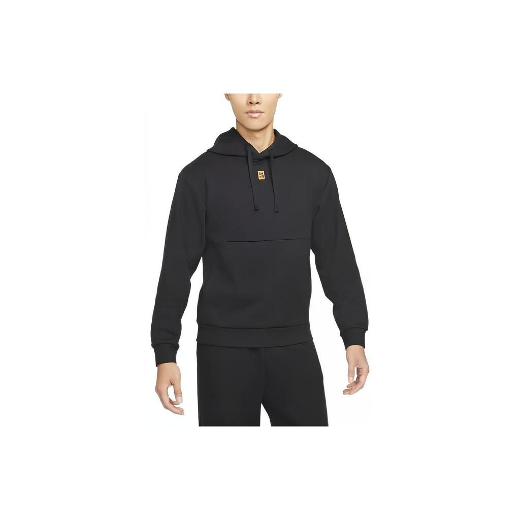 Nike Solid Color Logo Print Hoodie Men Tops Black DA5712-010