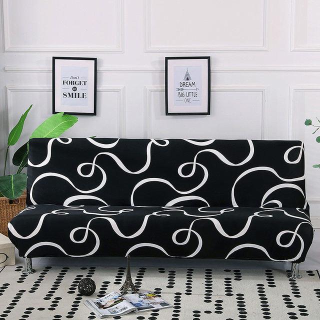 Zonder armleuning opvouwbare slaapbankhoes All-Inclusive strakke wikkelbankhanddoek strakke wikkelbankhoezen voor woonkamer M 160-185cm
