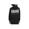 adidas Gestreept Logo Hoodie Geweven Jas Dames Jassen Zwart HC9160