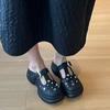 2025 Summer New Leather Thick-soled Heightened Non-slip Soft-soled Cool Slippers Women's Fashion Outer Wear Beach Shoes Hole Shoes