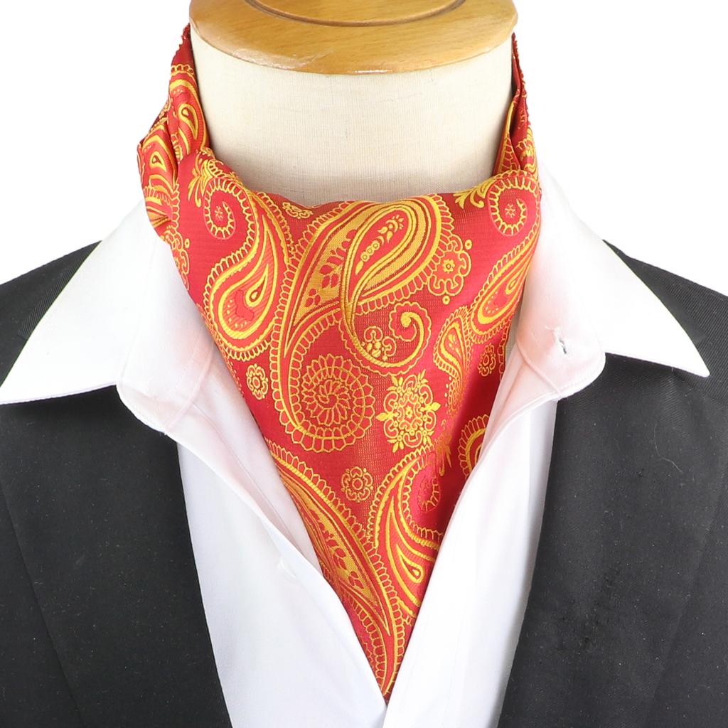 Pánská kravata Žakárová Květinová Paisley Pánská kravata Svatba Formální Ascot Šátek Samozavazovací Britský Gentleman Polyester Měkká kravata Luxusní