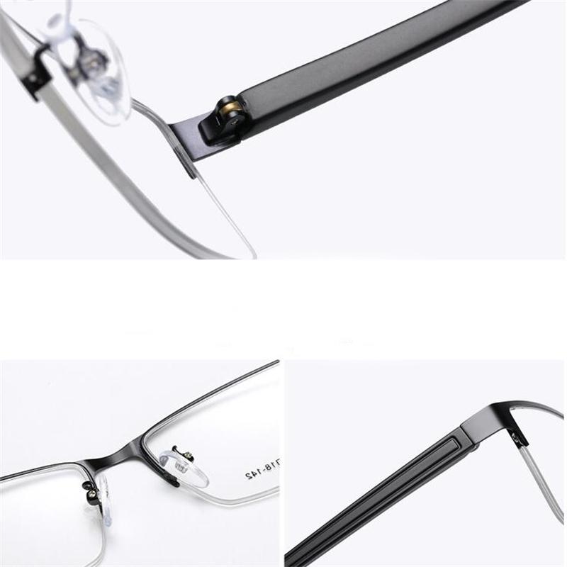 Semi-Rimless Steampunk Shortsighted Prescription Glasses Women Men Anti Blue Rays Computer Myopia Spectacles 0 -0.5 -0.75 To -6