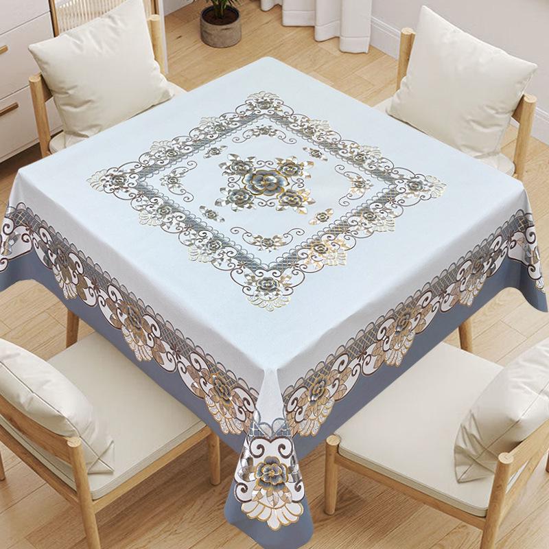 

Скатерть из ПВХ класса люкс высшего качества: Водонепроницаемый, маслостойкий и устойчивый к ожогам, новый китайский стиль для круглых столов As specified