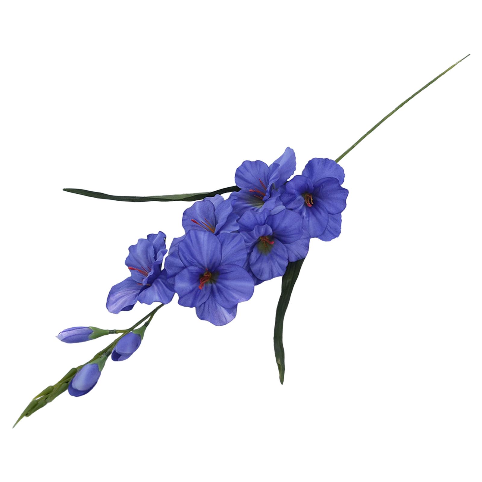 

Artificial Gladiolus Flower Artificial Flower Flower Arrangement Realistic with Stem for Office Garden Valentine s Day Decor синий