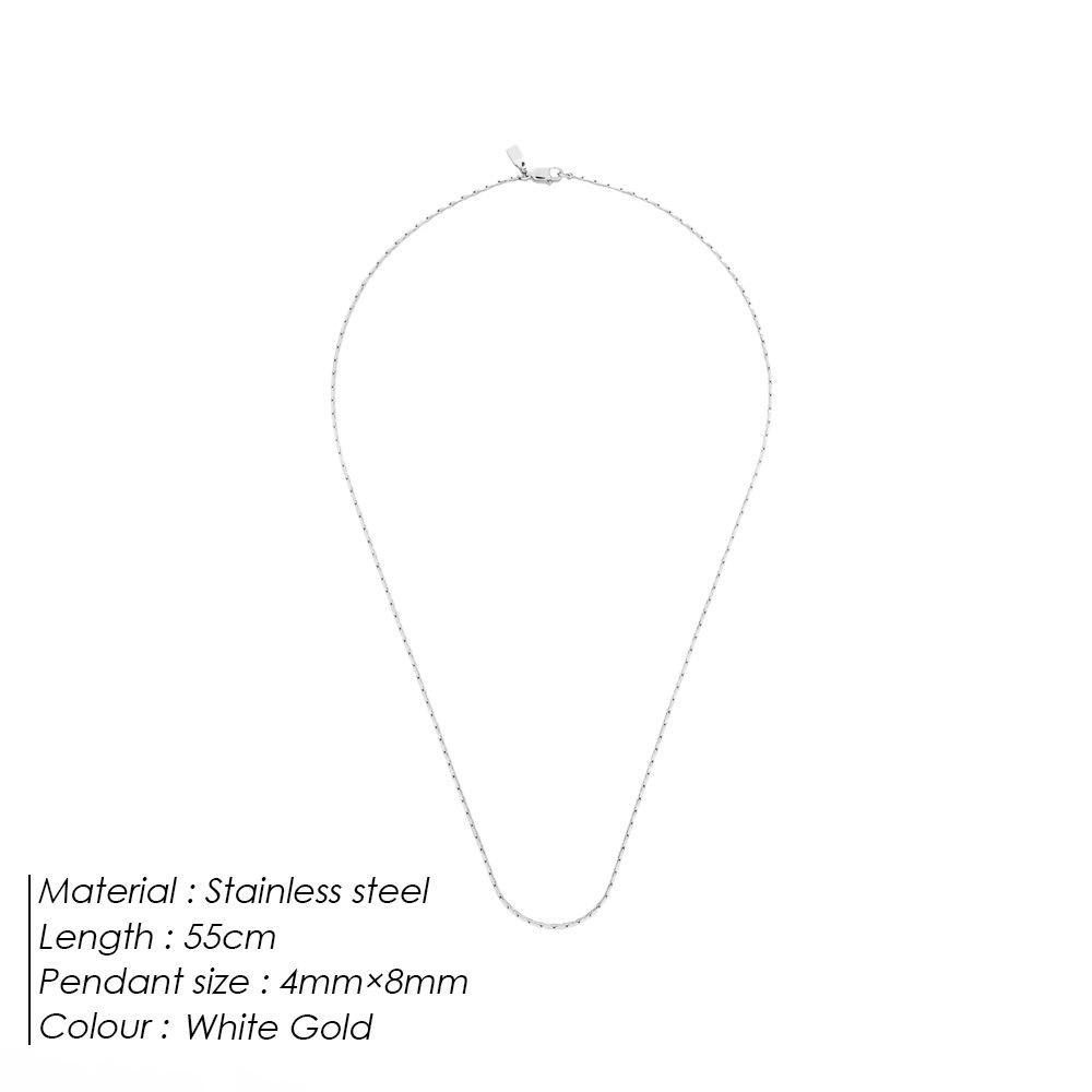 eManco Versatile Fashionable Solid Round Snake Chain Necklace