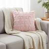 Cute Fluffy Bow Pillow Covers Washable Decorative Bowknot Pillowcase Multi-Purpose Valentine Plush Cushion Cover for Home Decor