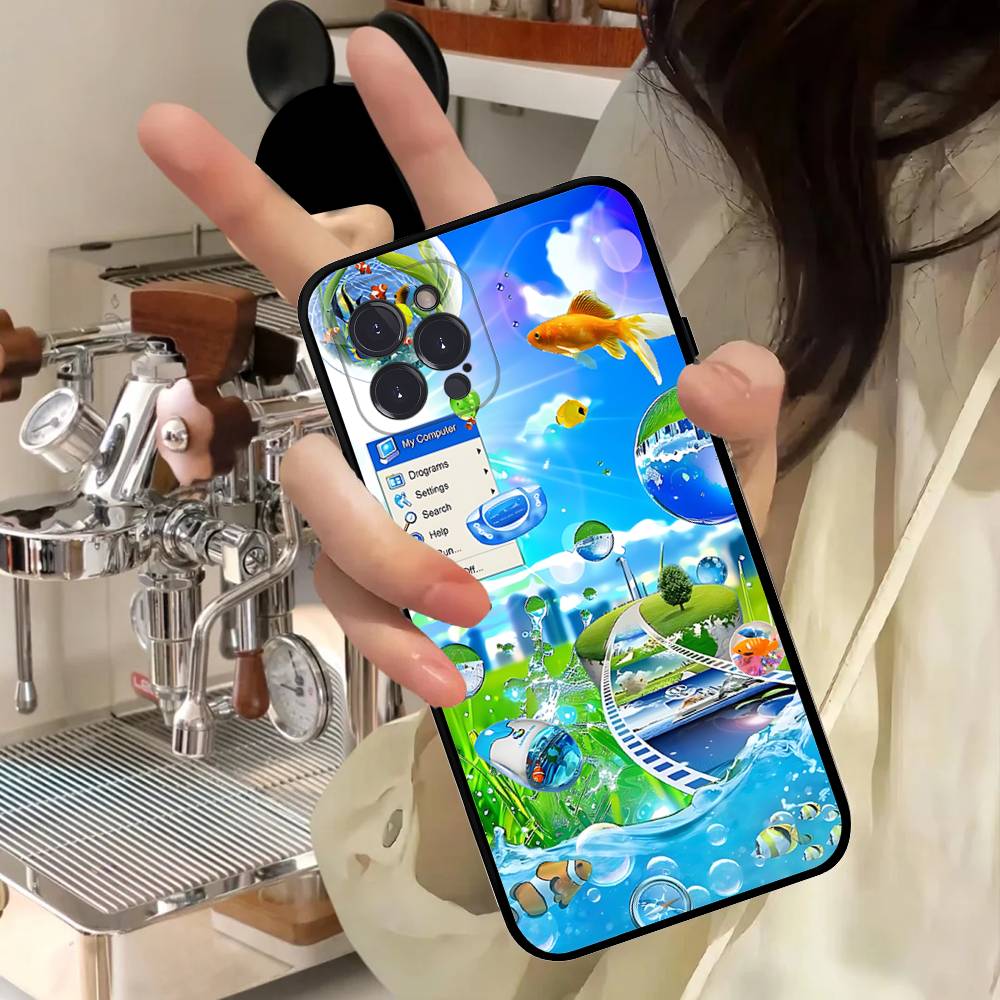 

Чехол для телефона F-Frutiger Aero для iPhone 17 Air 16 15 14 Plus 13 12 Mini 11 Pro Max Черный чехол iPhone 14 pro