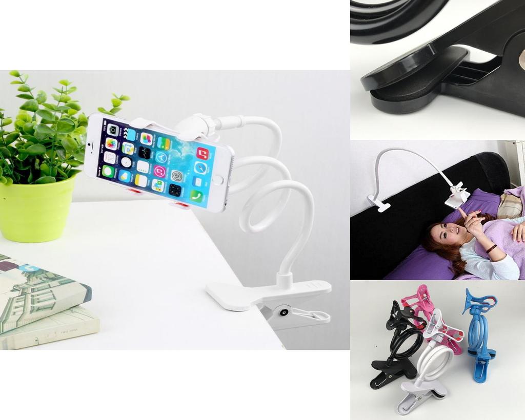 Flexible 360 Clip Mobile Cell Phone Holder For Ultimate Comfort And Convenience